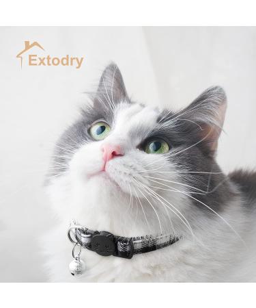 Extodry 6 Pack Plaid Cat Collars with Bells - Breakaway Kitten Collar | Adjustable 7-12in Cute Kitty Collar for Girl Boy Cats - Buy Online on SooperMarket.com