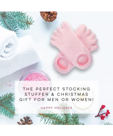 Moisturizing Gel Heel Socks - Heal Dry Cracked Feet | Lavender & Jojoba Infusion | Perfect Gift (1 Pair Pink - Buy Online on SooperMarket.com