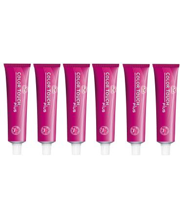 Pack of 6 Wella Professionals Color Touch Plus 55/07 Light Brown Intensive Natural Brown 60 ml