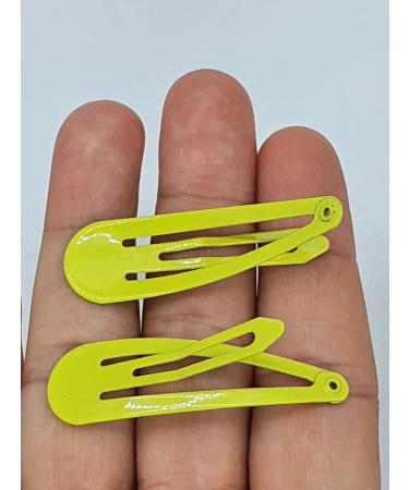 6 PCS Yellow Metal Snap Hair Clips 5CM Long - Hair Grips for Styling - Buy Online on SooperMarket.com