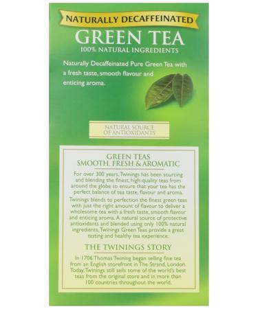 Twinings Decaf Green Tea - 20 Count | Premium Quality Herbal Tea - Buy Online on SooperMarket.com