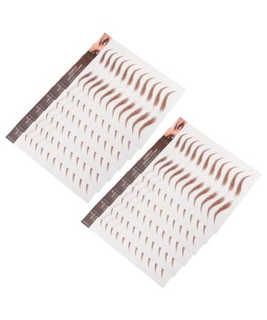 NOLITOY 12 Sheets Eyebrow Stickers Simulation Eyebrows Sticker Eyebrow Tattoos for Eyebrow Grooming