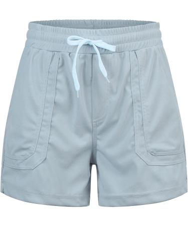 Ronony Women's Sports Shorts - Casual Running Pants Pajama Shorts with Pockets & Cord Stain | 3XL Gray - Buy Online on SooperMarket.com