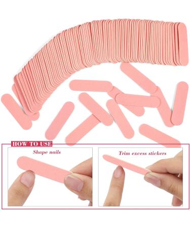 JSRQT 100 Mini Nail Files Double Sided Mini Nail Files Bulk Nail Buffer for Women Girls Fingernail Acrylic Nail File Set Emery Board Professional Nail Files 180/240 Grit Manicure Tool (Pink) - Buy Online on SooperMarket.com