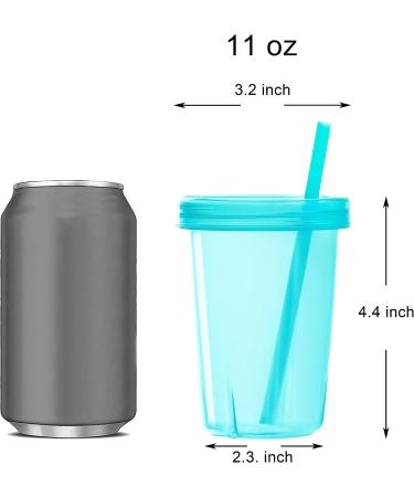 Youngever 7 Sets Plastic Kids Cups with Lids and Straws - Reusable Toddler Cups in Assorted Colors - Buy Online on SooperMarket.com
