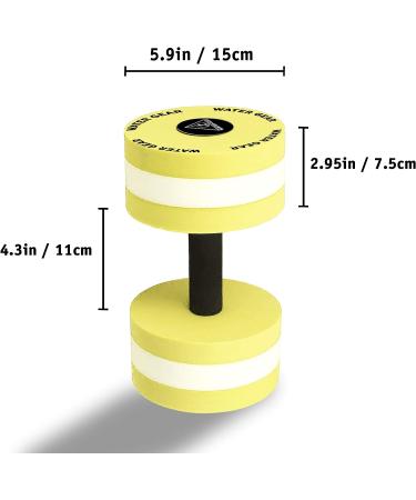 Water Gear Hydro Buoys - Yellow/White - Upper Body Pool Exercise for Back, Arms & Chest - Buy Online on SooperMarket.com