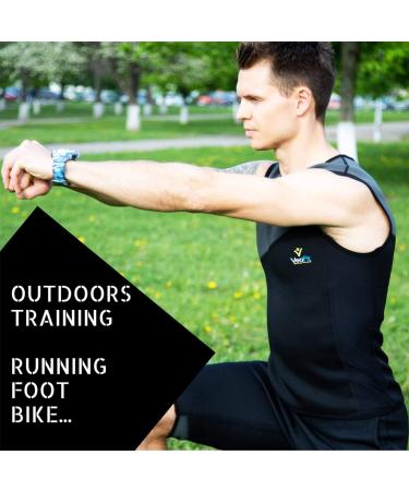 Veofit Men's Sweat Shirt - Neoprene Sauna Vest for Quick Weight Loss | Sizes S-XXXL | Includes Fitness Instructions & Carrying Bag - Buy Online on SooperMarket.com