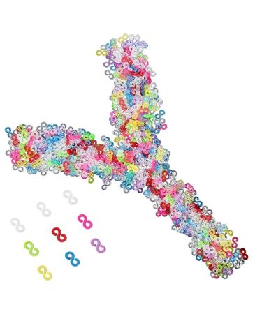 600 PCS S Clips Rubber Band Clips, DaKuan Connectors Rubber, Bracelet Making, DIY Handicrafts, Exquisite Gadgets, Transparent and Color
