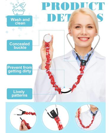 6 Pieces Stethoscope Cover Scrunchie - Elastic Fabric Sleeves for Nurses & Doctors | Compatible with Various Stethoscopes - 6 Stylish Neck Wraps - Buy Online on SooperMarket.com