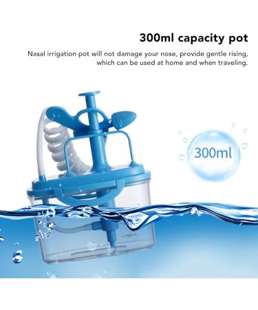 300ml Sinus Rinse Neti Pot Manual Press Nasal Wash for Deep Cleansing with Smoothing Breath Suitable for Home and Travel - Buy Online on SooperMarket.com