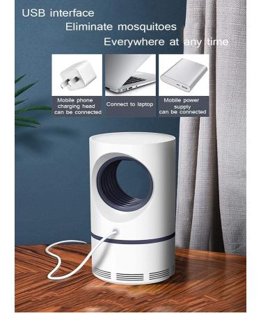 Electric Mosquito Killer Lamp - Indoor & Outdoor Insect Trap with Suction Fan (White) - Buy Online on SooperMarket.com