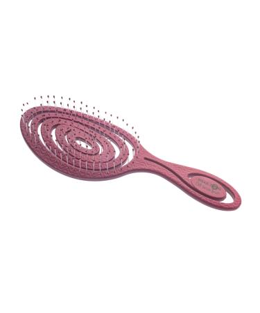 Head Jog 08 Paddle Brush Flexible Soft Pin Bristles Detangling Wet Or Dry Hair. Gentle Brushing Hairbrush. Detangle Brushes For Straight Curly & Wavy Hair Types. (Mulberry)