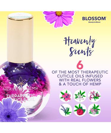Blossom Heavenly Hemp Lavender Cuticle Oil - Hydrating, Moisturizing, Strengthening - Made in USA - 0.42 fl oz - Buy Online on SooperMarket.com