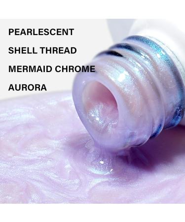 AILLSA Pearl Gel Nail Polish - Chrome Mermaid & Iridescent Shimmer - Soak Off UV Gel for DIY Manicure & Holiday Gifts - 0.27 Fl Oz - Buy Online on SooperMarket.com