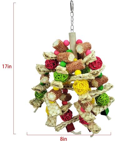Natural Corn Cob Chewing Bird Toys for Small & Medium Macaws, African Greys, Amazon Parrots, Love Birds | Cage Accessories - Buy Online on SooperMarket.com