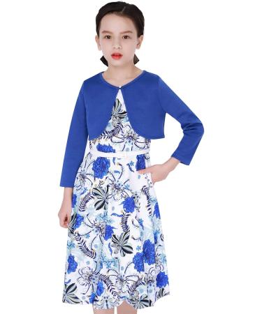 BONNY BILLY Girls Blue Knitted Cotton Cardigan Shrug 5-6 Years | Kids Clothing - Buy Online on SooperMarket.com