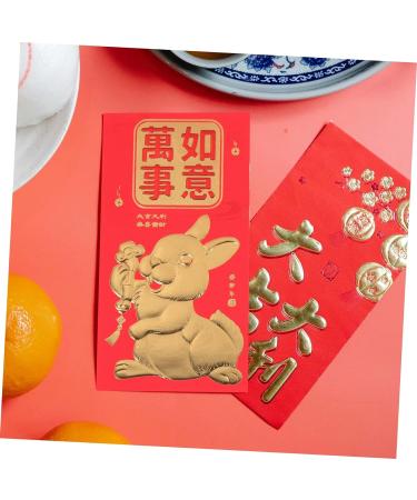 MAGICLULU 72pcs Year of The Rabbit Red Envelope Hong Bao Wedding Birthday Chinese Hongbao 2023 Rabbit Year Red Envelopes Gift Lucky Money Pockets Paper Three-Dimensional Spring Festival Bag - Buy Online on SooperMarket.com