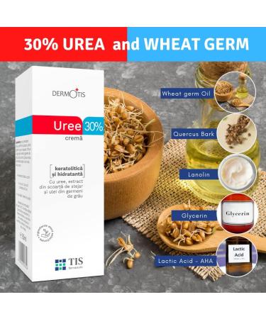 TIS UREA Cream 30% - Treat Eczema Psoriasis & Dry Skin | 2 x 50g | AHA & Wheat Germ Oil | Improve Wounds & Scars - Buy Online on SooperMarket.com