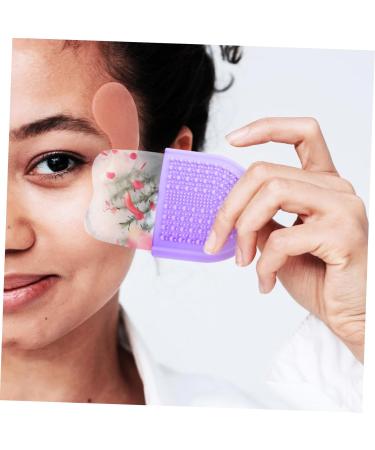 Beauty Face Ice Tray & Icing Roller - Silicone Face Massage Tool for Radiant Skin - 13x6.5x5.5CM - Violet - Buy Online on SooperMarket.com