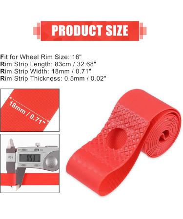 X AUTOHAUX 16 Inch Bike Wheel Rim Tape - PVC Adhesive Inner Tube Tape (Pair) - Red | International Shipping Available - Buy Online on SooperMarket.com