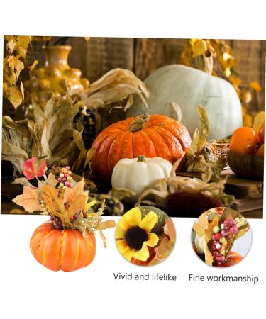 AOKWAWALIY 2pcs Pumpkin Ornaments Sunflower Ornament Simulation Halloween Pumpkin Realistic Pumpkin Photography Prop for Halloween Decor Simulation Pumpkin Household Potted Plant Foam - Buy Online on SooperMarket.com