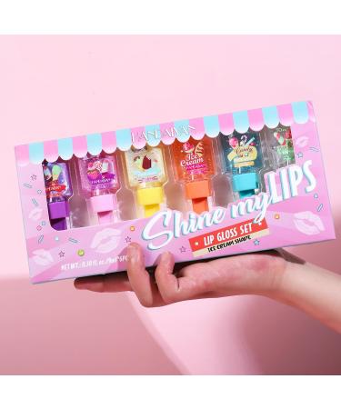 Buy 6pc Fruity Flavored Lip Gloss Set for Girls | Long Lasting Non-Toxic Makeup | Perfect Party Favors for Kids & Teens - Buy Online on SooperMarket.com