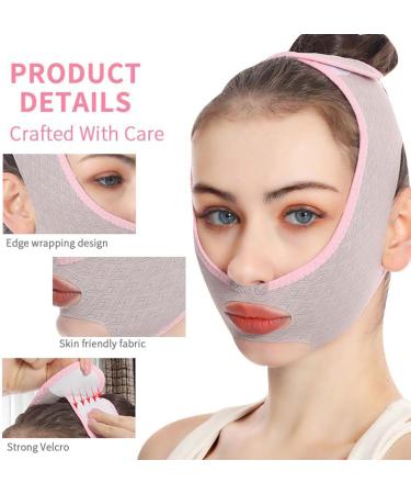 Double Chin Reducer Strap | Face Shaper Double Chin Strap V Shaped Bands Lift Bandage Double Chin Eliminator Reusable Breathable Adjustable Design for Face Neck - Buy Online on SooperMarket.com