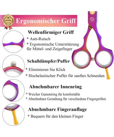 Professional Purple Dragon Hair Scissors Set - 5.5 Inch Iridescent Hairdressing Shears for Men & Women | Sharp Barber Tools for Beginners - Buy Online on SooperMarket.com