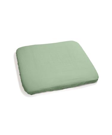 Pic Bear wrap editions 75x85cm - 100% Musselin cotton elastic elastic band gentle & protective - comfort for babies (grayed jade)