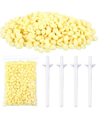 Nose Wax Kit for Men and Women 50 g Nose Hair Removal Wax with 8 Pieces Safe Wax Applicators for Adult Nostrils Face Ear Safe Easy Quick and Painless