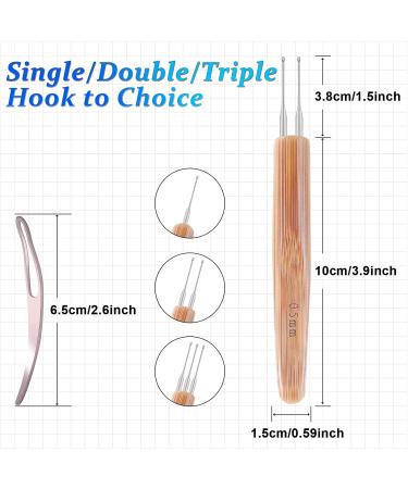 Dreadlock Crochet Needle Set - 6PCS 0.5mm Hooks for Real Locs | Durable Interlocking Tool for Maintaining Dreadlocks - Buy Online on SooperMarket.com