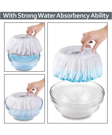 6 Pack Washable Microfiber Spin Mop Refill Heads Compatible with Hurricane Mopnado Spin Mop for Home, Office, and Commercial Use - Buy Online on SooperMarket.com