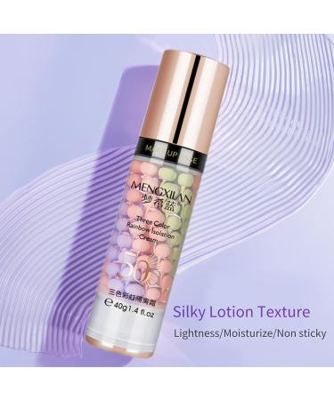 3 Colors Makeup Primer | Isolation Cream for Invisible Pore | Skin Tone Correcting and Brightening | Cover Acne Marks | Oil Control Moisturizing Face Primer - Buy Online on SooperMarket.com