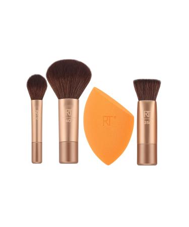 Real Techniques Sleigh The Night Mini Brush + Sponge 4 Piece Holiday Gift Set Sleigh the Night 4 Piece Set