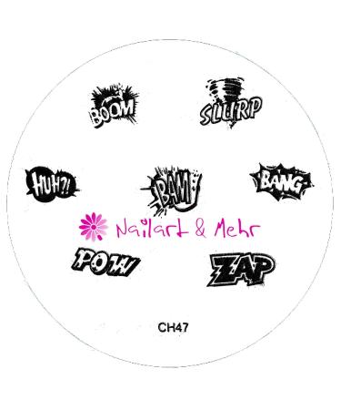 STAMPING STENCIL # CH-47 COMIC BOOM HUH BANG ZAP POW