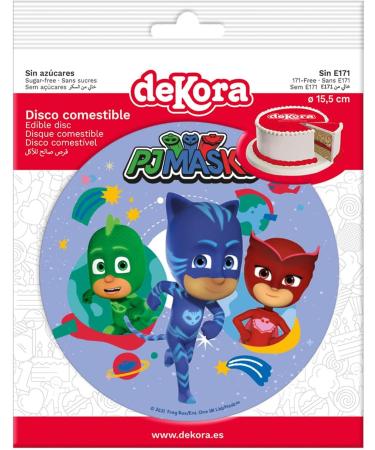 dekora Dekora - PJMasks Children's Birthday Cake Decor - 15.5 cm Multicolored - Buy Online on SooperMarket.com