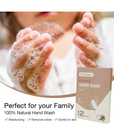 FlowCheer Coconut Foaming Hand Soap Tablet Refills - 12 Pack for 132 fl oz - Soap Fragrance Tablets for Foaming Dispenser - Buy Online on SooperMarket.com