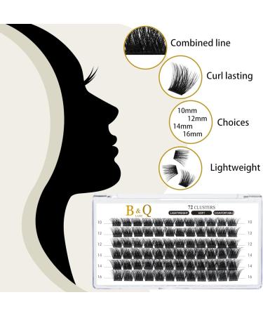 D Curl 16mm 72 Cluster Lash Extensions | Volume Wispy Individual Lashes DIY | Soft Eyelash Clusters B30 D-16mm - Buy Online on SooperMarket.com