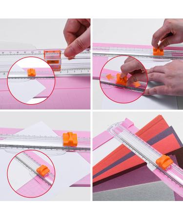Portable Paper Cutter Guillotine Paper Trimmer Scrapbooking with Security Safeguard for Standard Cutting of A2 A3 A4 A5 Paper  Photos or Labels - Pink - Buy Online on SooperMarket.com