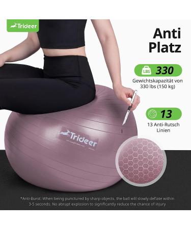 Trideer Nature Themed Exercise Ball for Workout, Stability, Balance, Physical Therapy & Pregnancy - Rosy Morning Glow | 23-26 inches - Buy Online on SooperMarket.com