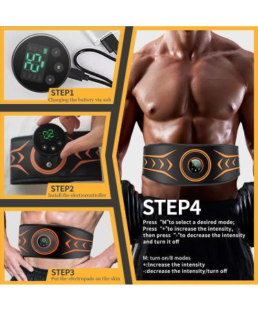 ABS Stimulator Ab Machine: Toning Belt Muscle Toner for Fitness Training at Home - Buy Online on SooperMarket.com