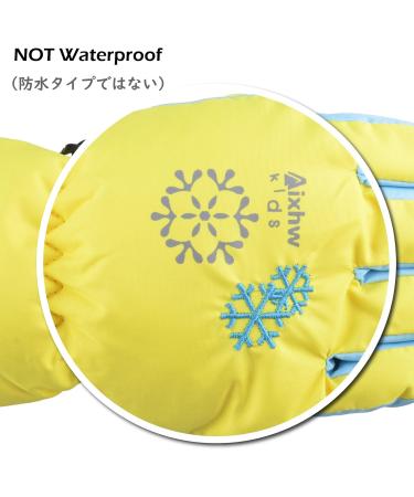 TRIWONDER Thermal Fleece Ski Gloves for Kids - Yellow Warm Winter Snowboard Gloves (XS 3-5 Years) - Buy Online on SooperMarket.com