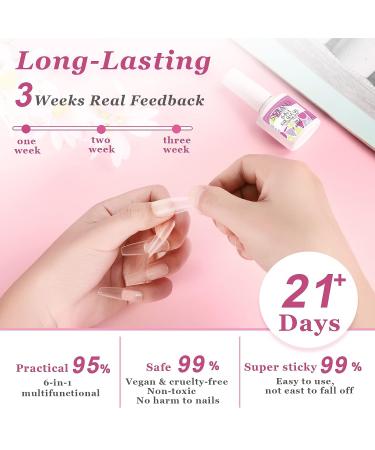 Saviland 6-IN-1 Nail Glue Gel for Acrylic & Press-On Nails | UV LED Curing, Nail Repair Treatment & Women's Gift - Buy Online on SooperMarket.com