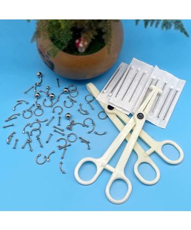 A-minusone 84PCS Body Piercing Kit | 14G 16G Tools for Nose Tongue Lip Ear | Piercing Needles Clamps 84 Piece Set - Buy Online on SooperMarket.com