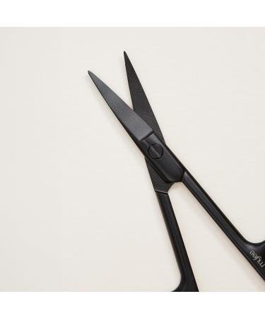 Mylee Straight Edge Nail Scissors Professional Sleek Matte Black Stainless Steel Salon-Quality Nail Scissors for Precision Trimming of Nail Edges and Creating Straighter Shapes - Buy Online on SooperMarket.com