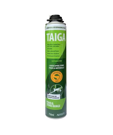 TAIGA Black PU Landscape Pond & Waterfall Foam 750ml - 'Gun-Applied'