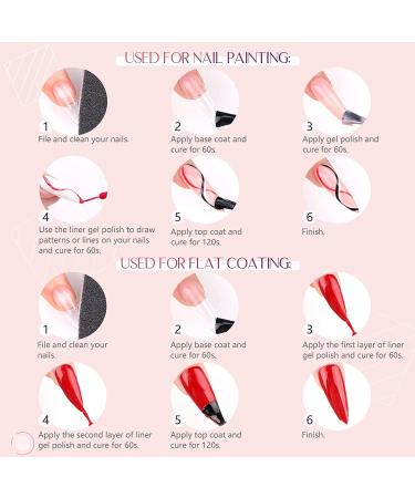 Saviland Gold Liner Nail Art Gel Polish - Soak Off U V LED French Manicure Starter Gel for Swirl Nails - DIY Nail Salon 1 Color Liner Gel - Buy Online on SooperMarket.com