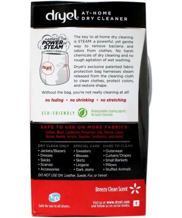 Dryel At-Home Dry Cleaning Starter Kit With Bag Breeze Clean Scent 1 kit - Buy Online on SooperMarket.com