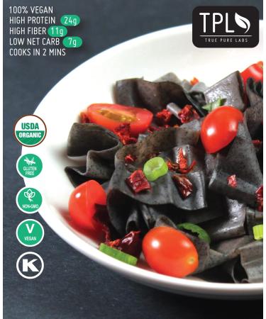 Organic Bean Ribbon Cut Artisan Pasta Combo Sampler Pack - Edamame, Black & Yellow Soy - Keto Low Carb Protein Gluten Free Pasta - 3 Pack - Buy Online on SooperMarket.com