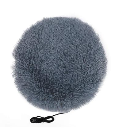 Heating blanket USB charging ceiling for pets made of plush material 39.9 cm safe and soft heating mat for small dogs and cats (gray)